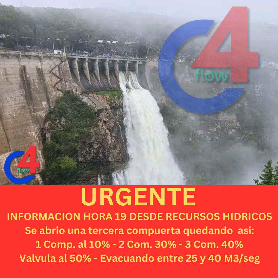 Ultimo Momento!!! Evacuan mas agua del Dique la Viña.